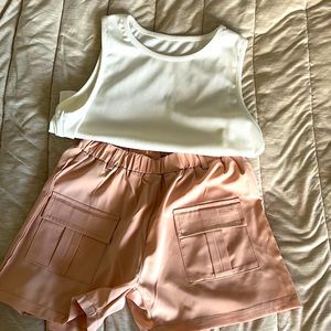 Girls Tank Top & Flap Pocket Shorts